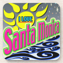 "I LOVE Santa Monica: Night Sunshine" Coaster!