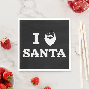 I Love Santa Napkin