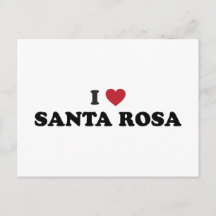 I Love Santa Rosa California Postcard