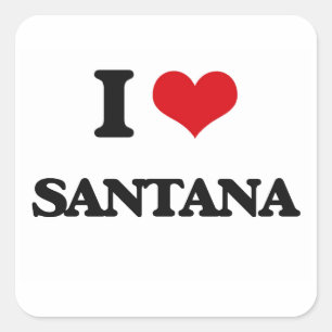 I Love Santana Square Sticker