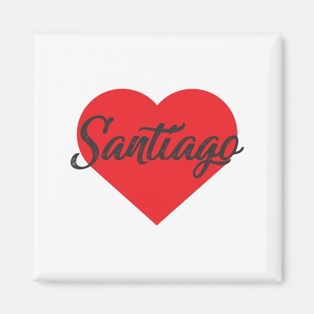 I Love Santiago - Chile Magnet (Front)