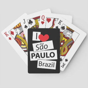 I Love Sao Paulo Brazil Playing Cards
