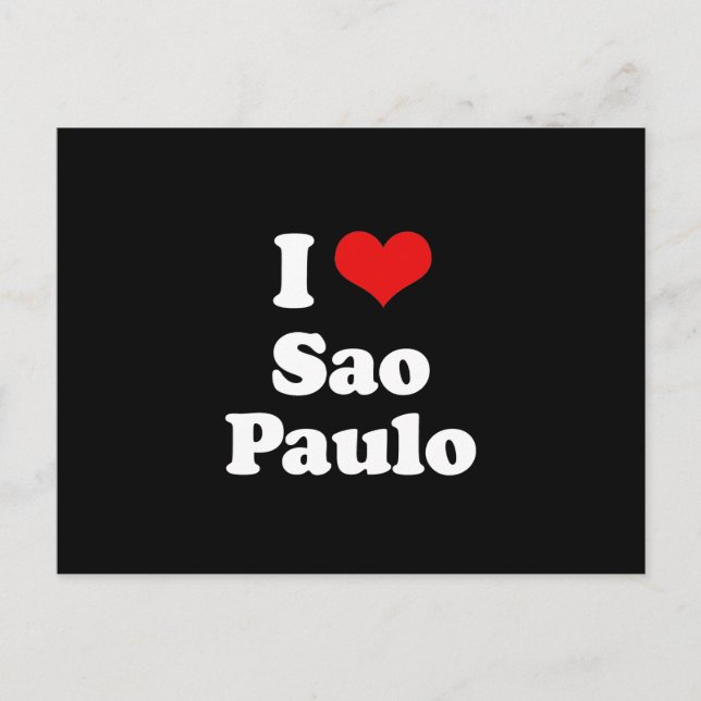 I LOVE SAO PAULO POSTCARD (Front)