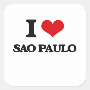 I love Sao Paulo Square Sticker