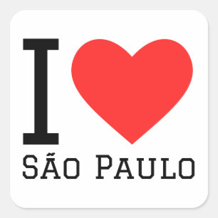 I love São Paulo  Square Sticker