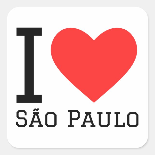 I love São Paulo  Square Sticker (Front)