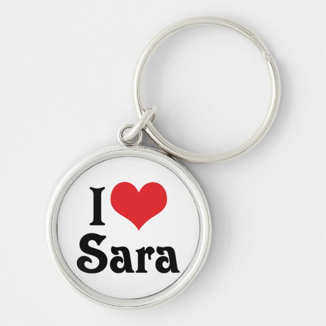 I Love Sara Key Ring (Front)