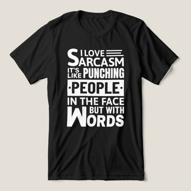 I Love Sarcasm | Funny Sarcastic Saying T-Shirt Tri-Blend Shirt (Design Front)