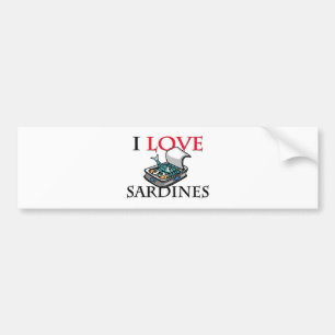 I Love Sardines Bumper Sticker