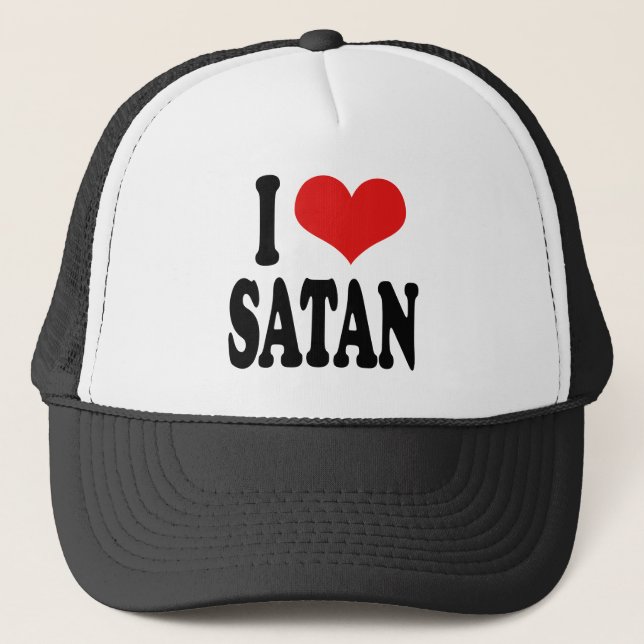 I Love Satan Trucker Hat (Front)