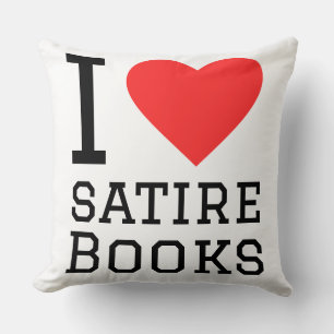 I love satire books cushion