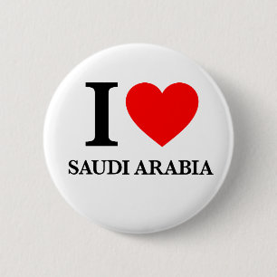 I Love Saudi Arabia 6 Cm Round Badge