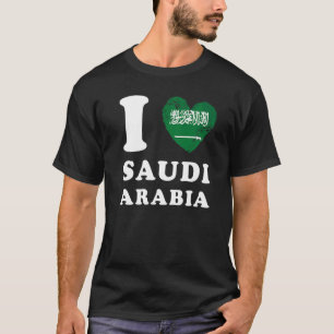 I Love Saudi Arabia  Heart Flag Saudi Arabia T-Shirt