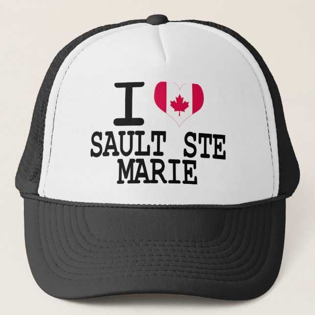 I love Sault Ste Marie Trucker Hat (Front)