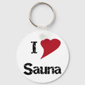 I Love Sauna Key Ring
