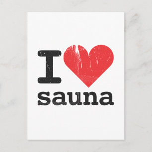 I Love Sauna Postcard