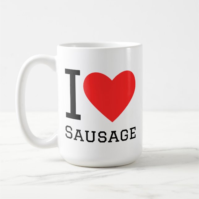 I love sausage coffee mug (Left)