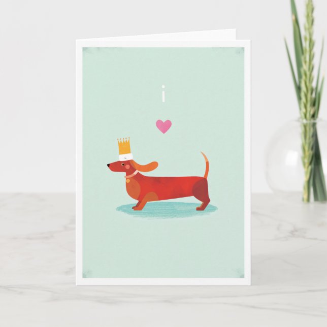 I Love Sausage Dogs Card (Front)