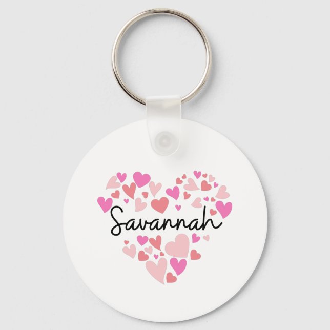 I love Savannah Key Ring (Front)