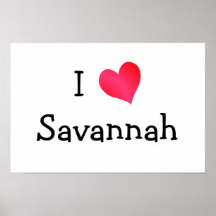 I Love Savannah Poster