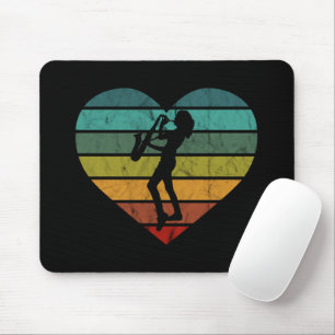 I Love Saxophone And Saxophonist Mouse Pad