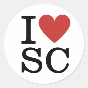 I ❤️ Love SC Supply Chain Employees CUSTOM Classic Round Sticker
