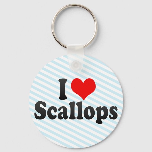 I Love Scallops Key Ring (Front)