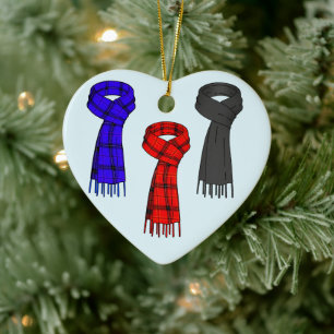 I Love Scarves! Ceramic Ornament