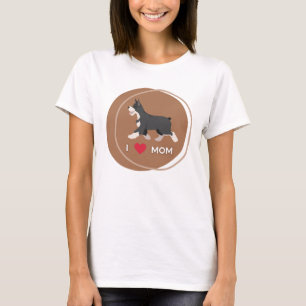 I Love Schnauzer Mum T-Shirt