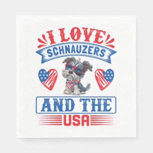 I love Schnauzers and the USA Napkin