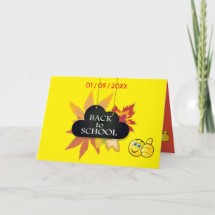 I Love School. Back to School. Cartoon Card