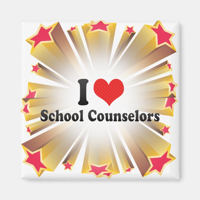 I Love School Counsellors Magnet (Front)