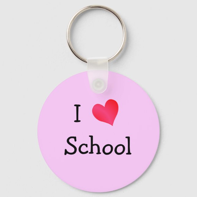 I Love School Key Ring (Front)