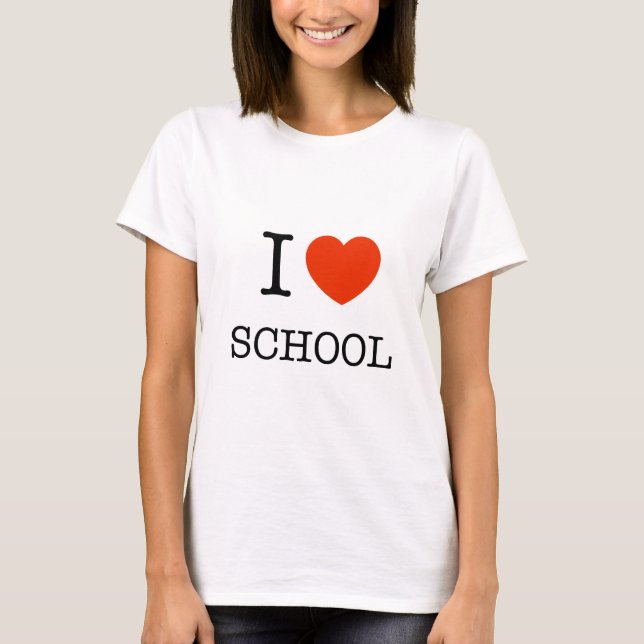 I love school student / teacher gift tee (Front)
