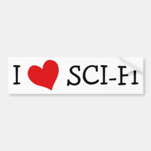 I Love Sci-fi Bumper Sticker