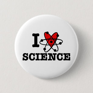 I Love Science 6 Cm Round Badge
