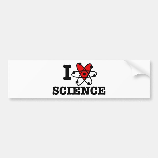 I Love Science Bumper Sticker (Front)