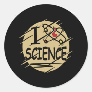 I love Science Classic Round Sticker