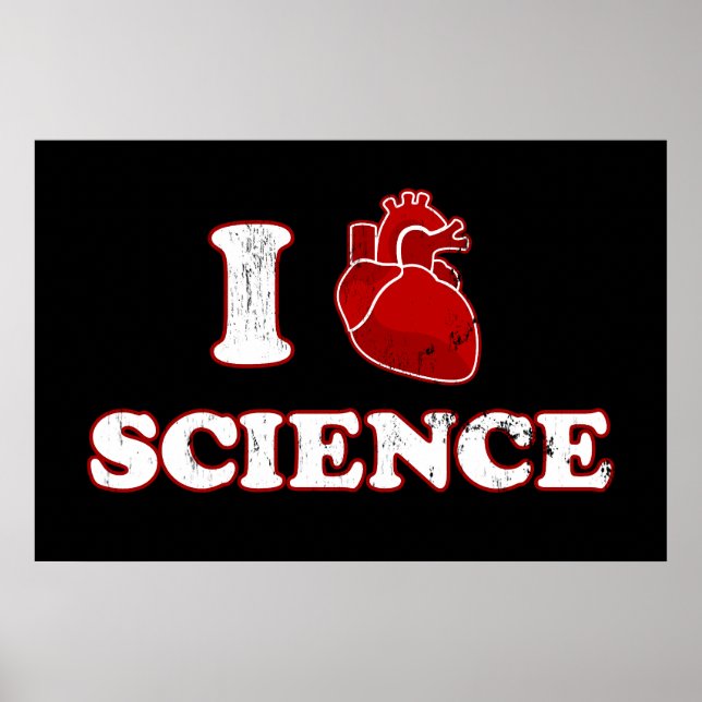 i love science / i heart science / anatomy poster (Front)