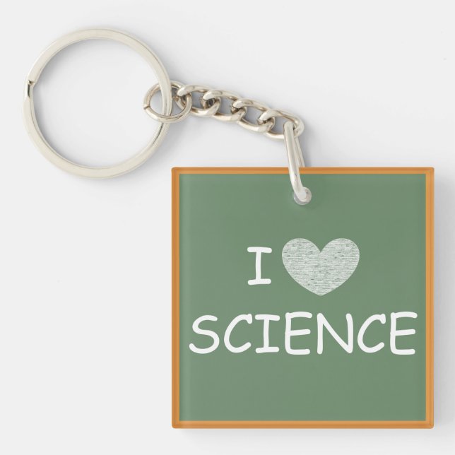 I Love Science Key Ring (Front)