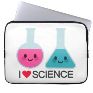 I LOVE SCIENCE LAPTOP SLEEVE