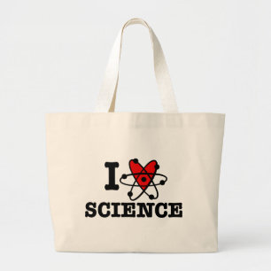 I Love Science Large Tote Bag