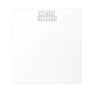 I Love Science Notepad