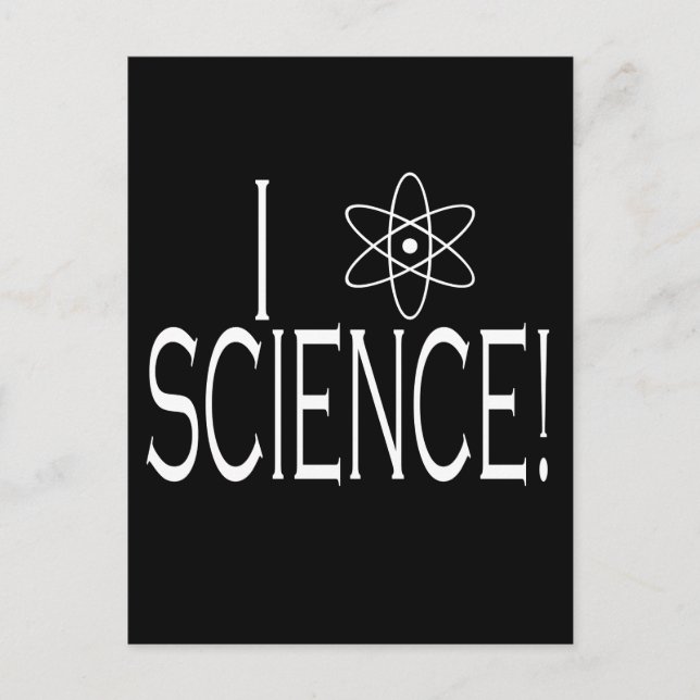 I love Science Postcard (Front)
