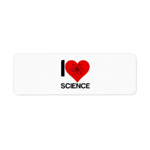 I LOVE SCIENCE RETURN ADDRESS LABEL