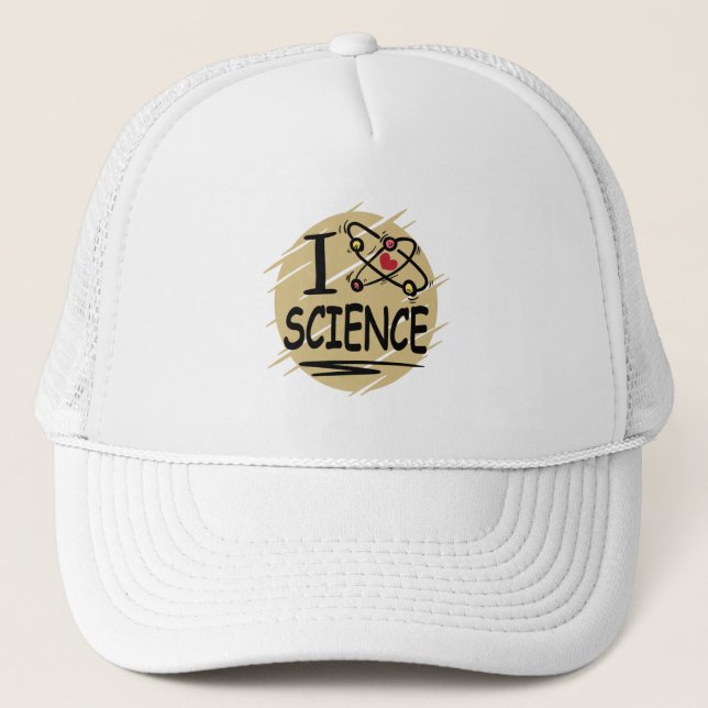 I love Science Trucker Hat (Front)