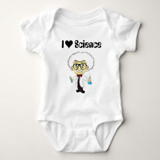 I Love Science with Scientist Baby Bodysuit