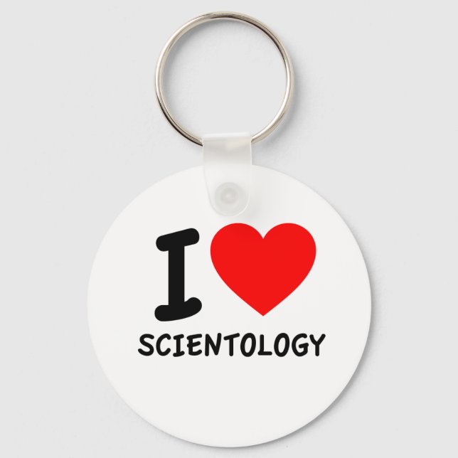 I Love Scientology Key Ring (Front)