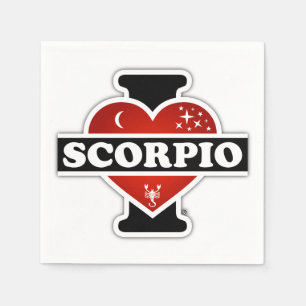 I Love Scorpio Napkin