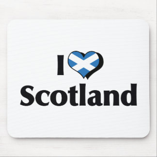 I Love Scotland Flag Mouse Pad